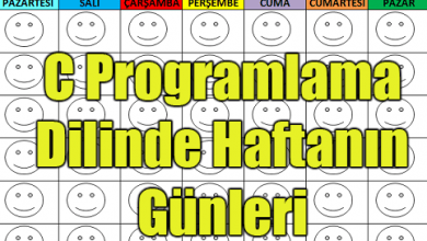 Photo of C Programlama Dilinde Haftanın Günleri