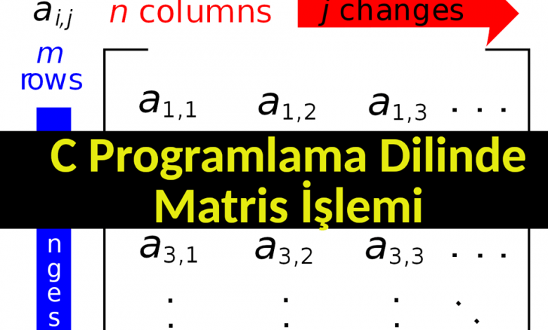 C programlama dilinde matris işlemleri nasıl yapılır