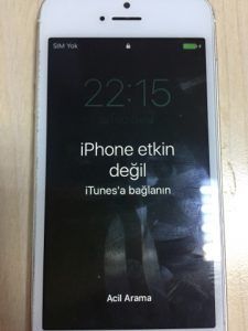 Iphone etkin değil, iTunes'a bağlanın sorunu