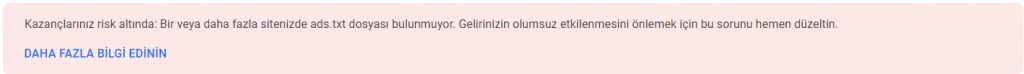 Ads.txt hatası