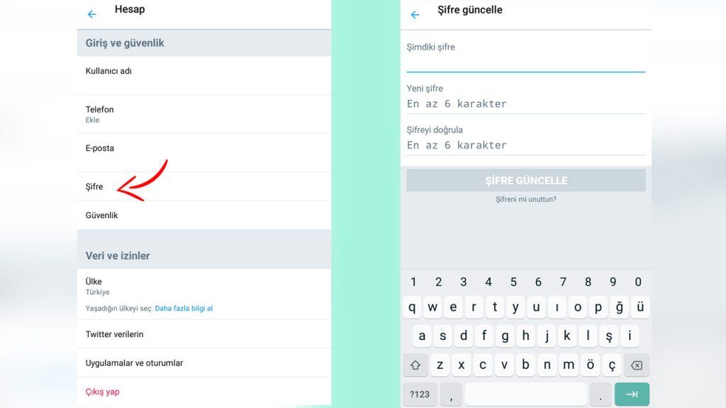 twitterda şifre nasıl değiştirilir