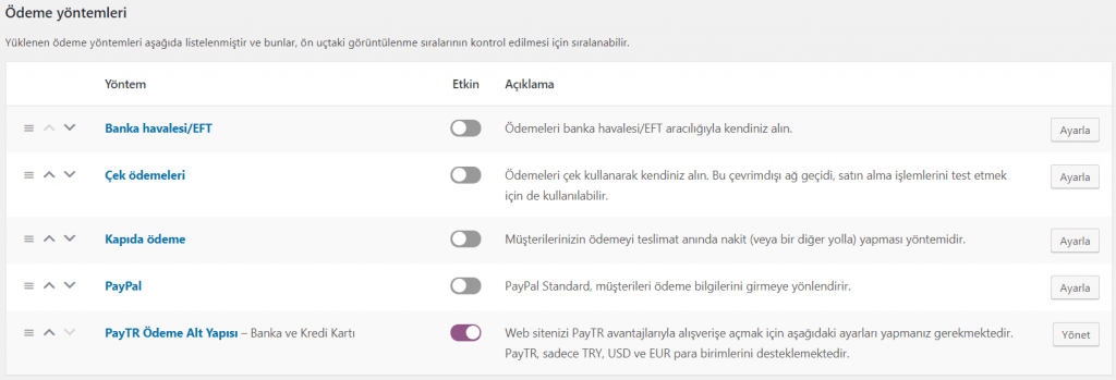 Woocommerce nasıl ödeme alınır